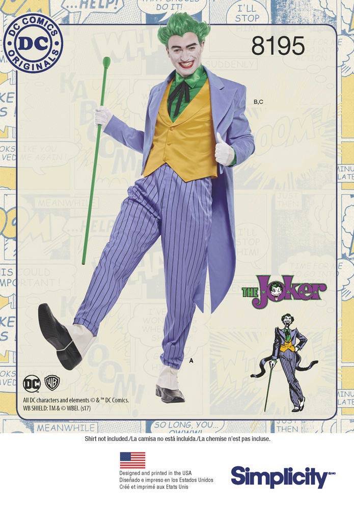 8195 Men's DC Comics Joker Costume – Coscraft